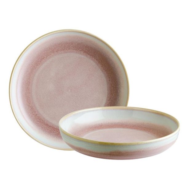 GLOBOKI KROŽNIK BONNA PINK POTT 25CM 6 KOS