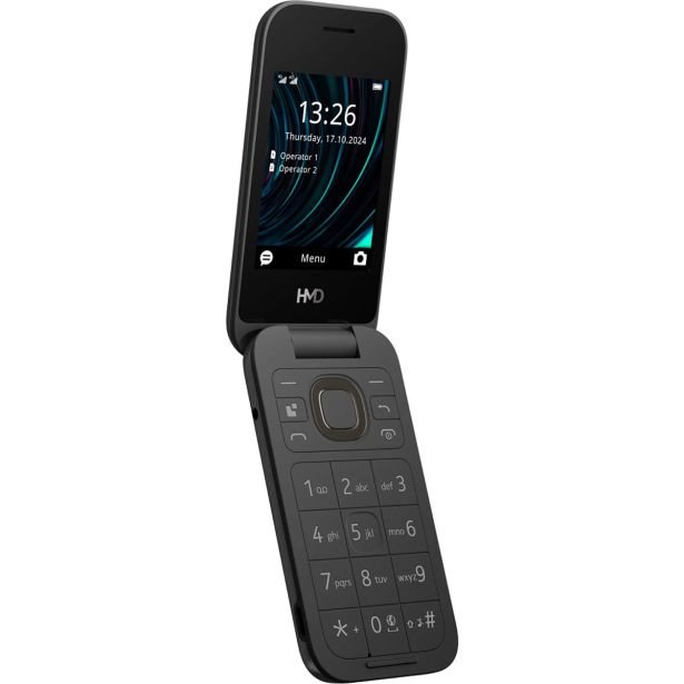 HMD 2660 FLIP (PREJ NOKIA) TA-1711 PREKLOPNI TELEFON NA TIPKE DUAL SIM 4G - ČRN