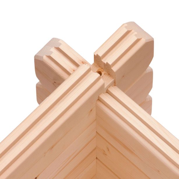 LESENA VRTNA HIŠKA KARIBU TRITTAU 4 + PODALJŠEK STREHE 4.4M+ZADNJA STENA