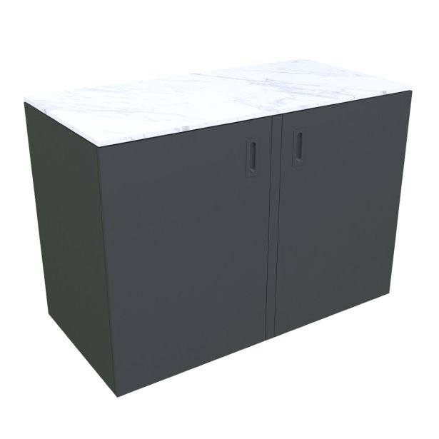 LETNA KUHINJA BELLANO FLORENCE ANTRACITL 3070/2168X634X935 PULT PORCELAN