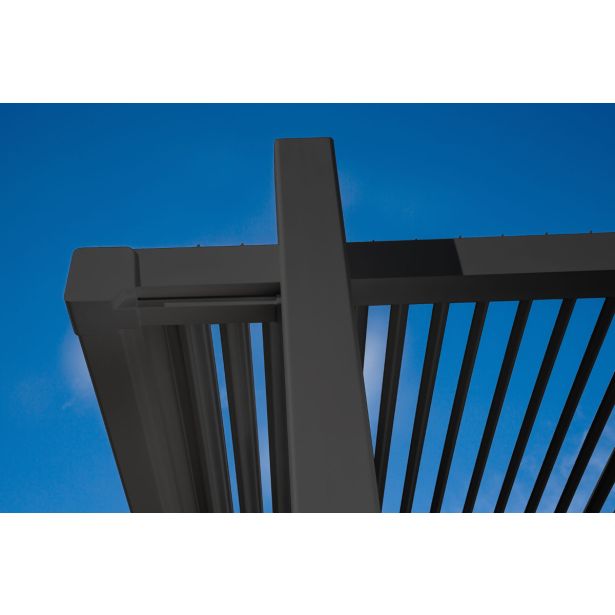 PERGOLA PERSEA EASY FULL ALU MODULARNA STREHA 320X360 TEMNO SIVA