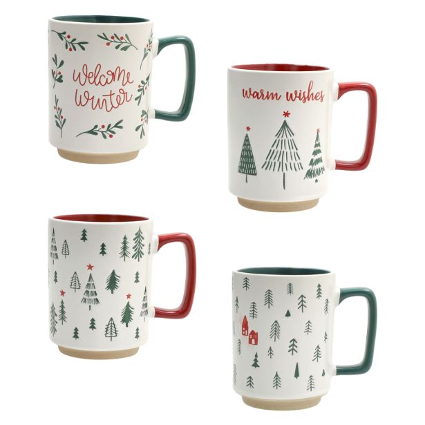 SKODELICA / LONČEK TOGNANA 400 ML NATALE XMAS TREE RAZLIČNI DEKORJI