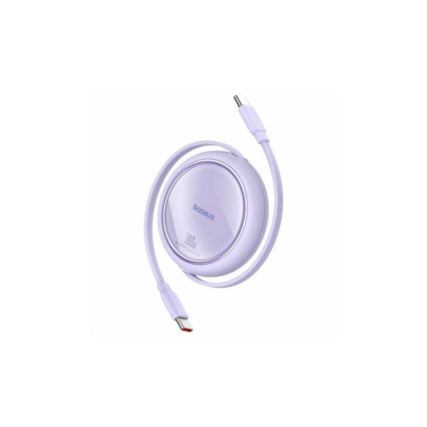 USB KABEL BASEUS KABEL USB-C/USB-C 1M 100W BASEUS, IZVLEČNI, VIJOL.