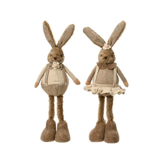 VELIKONOČNI PROGRAM DECORIS ZAJEC IZ POLIESTRA, RJAV VIŠINA 50 CM, SORTIRANO