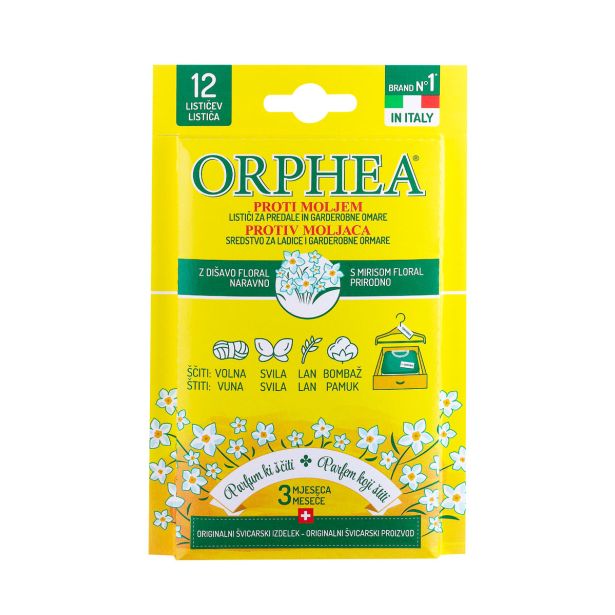 ZAŠČITA PRED INSEKTI ORPHEA LISTIČI PROTI MOLJEM 12/1 CVET