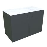 LETNA KUHINJA BELLANO FLORENCE ANTRACITL 3070/2168X634X935 PULT PORCELAN