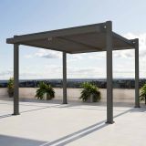 PERGOLA PERSEA EASY FULL ALU MODULARNA STREHA 320X360 TEMNO SIVA