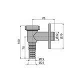 SIFON ZA PRALNI STROJ VAFRA KROM NADOMETNI
