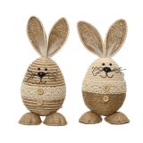 VELIKONOČNI PROGRAM DECORIS ZAJEC IZ JUTE, 18 CM SORTIRANO