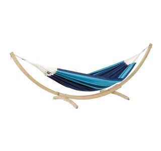 GUGALNA MREŽA AMAZONAS KOMPLET STOJALO KRONOS + VISEČA MREŽA SANTANA BLUE